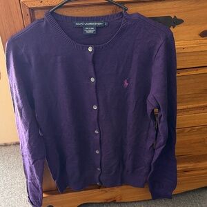 Ralph Lauren Sport Purple Cardigan